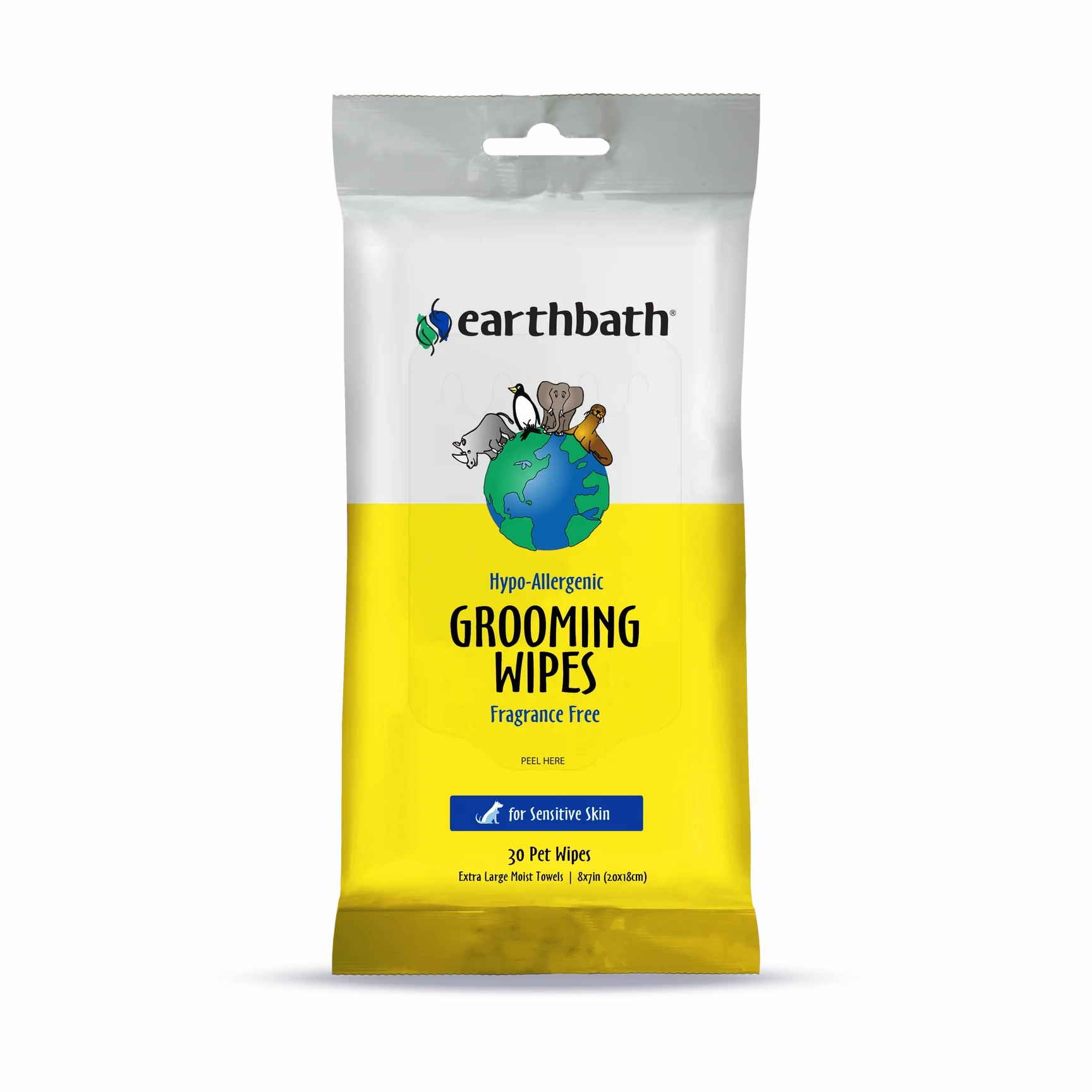 Earthbath Grooming Wipes - Hypo-Allergenic Fragrance Free - 30ct