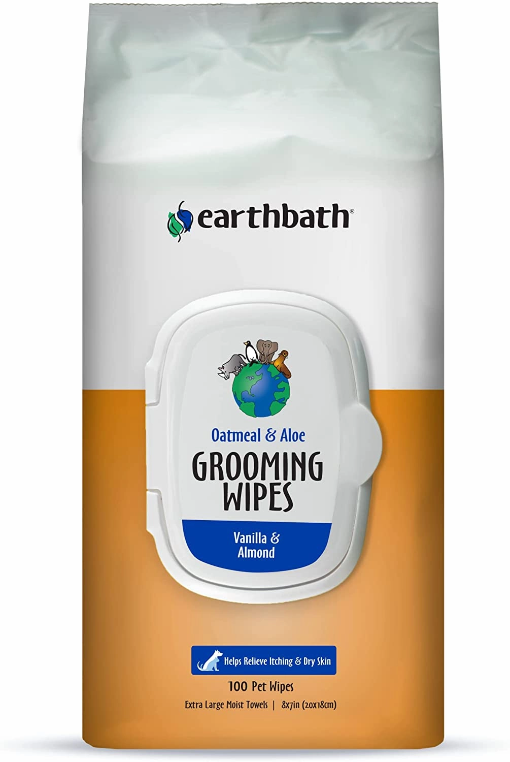 Earthbath Grooming Wipes - Oatmeal & Aloe - 100ct
