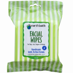EarthBath Hypoallergenic Fragrance Free Facial Wipes for Dogs and Cats cat odor eliminator,cat cleaner spray,cat deodorizer