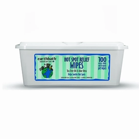 EarthBath Tea Tree & Aloe Vera Hot Spot Wipes for Dogs and Cats cat odor eliminator,cat cleaner spray,cat deodorizer