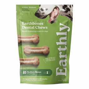 Earthly Earthbones Dental Chews - Medium - 10ct pet id tag,personalized dog tag,engraved cat id