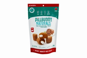 Earthly Pill Buddy Naturals - Hickory Smoked Beef 150g (5.29oz) 30ct stainless steel bowl,metal pet feeder,steel water dish