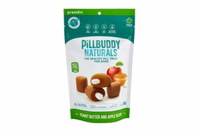 Earthly Pill Buddy Naturals - PB & Apple 150g (5.29oz) 30ct stainless steel bowl,metal pet feeder,steel water dish