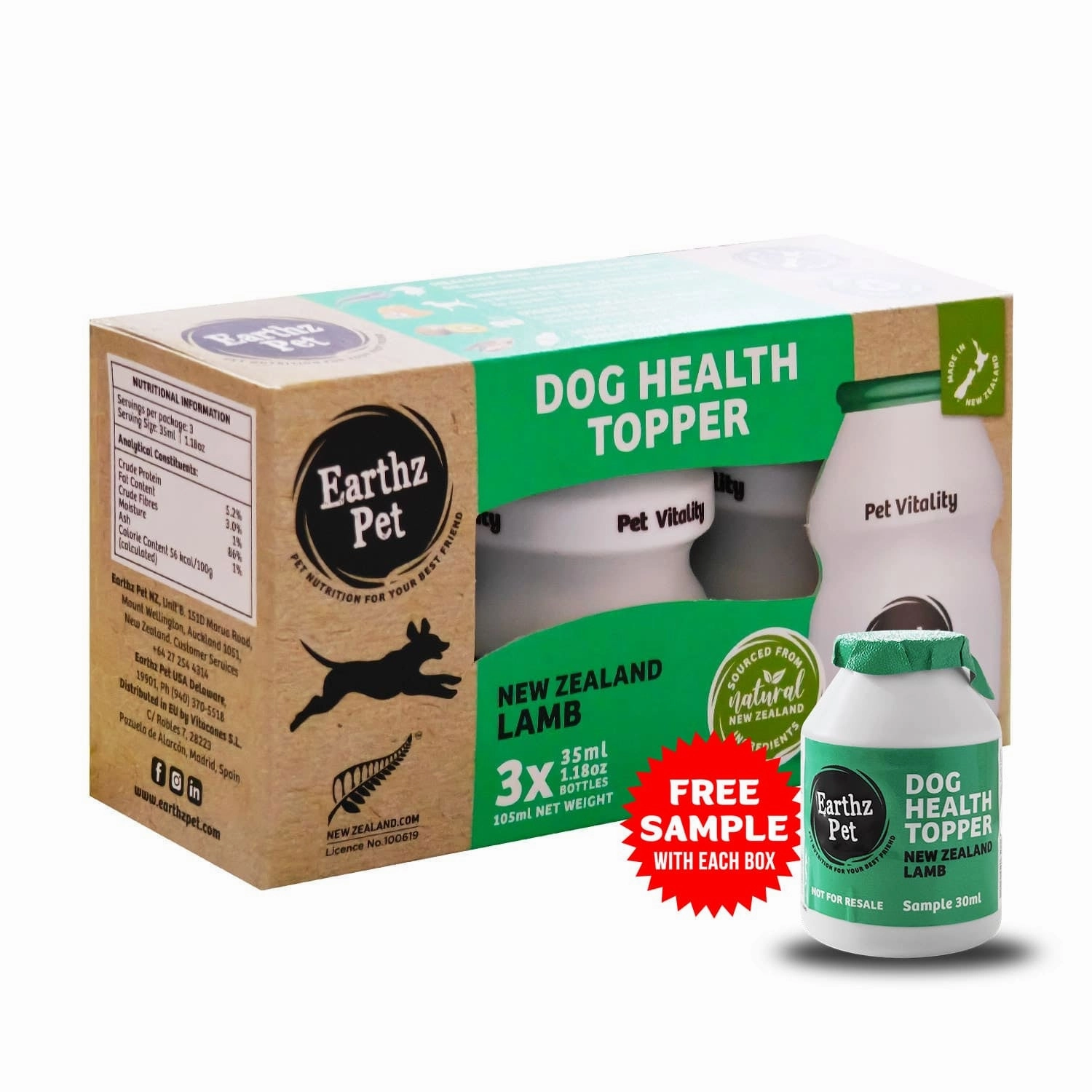 Earthz Pet New Zealand Lamb Health Topper for Dogs meat dog treat,healthy dog snack,jerky for dogs