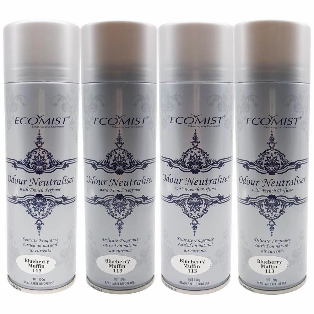 EcoMist Automated Odour Neutraliser Fragrance Aerosol Refills (4-Pack) dog shampoo,pet wipes,dog cleaning spray