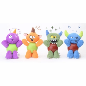 EEToys Squeaky Monster durable dog toy,rope chew toy,interactive dog toy