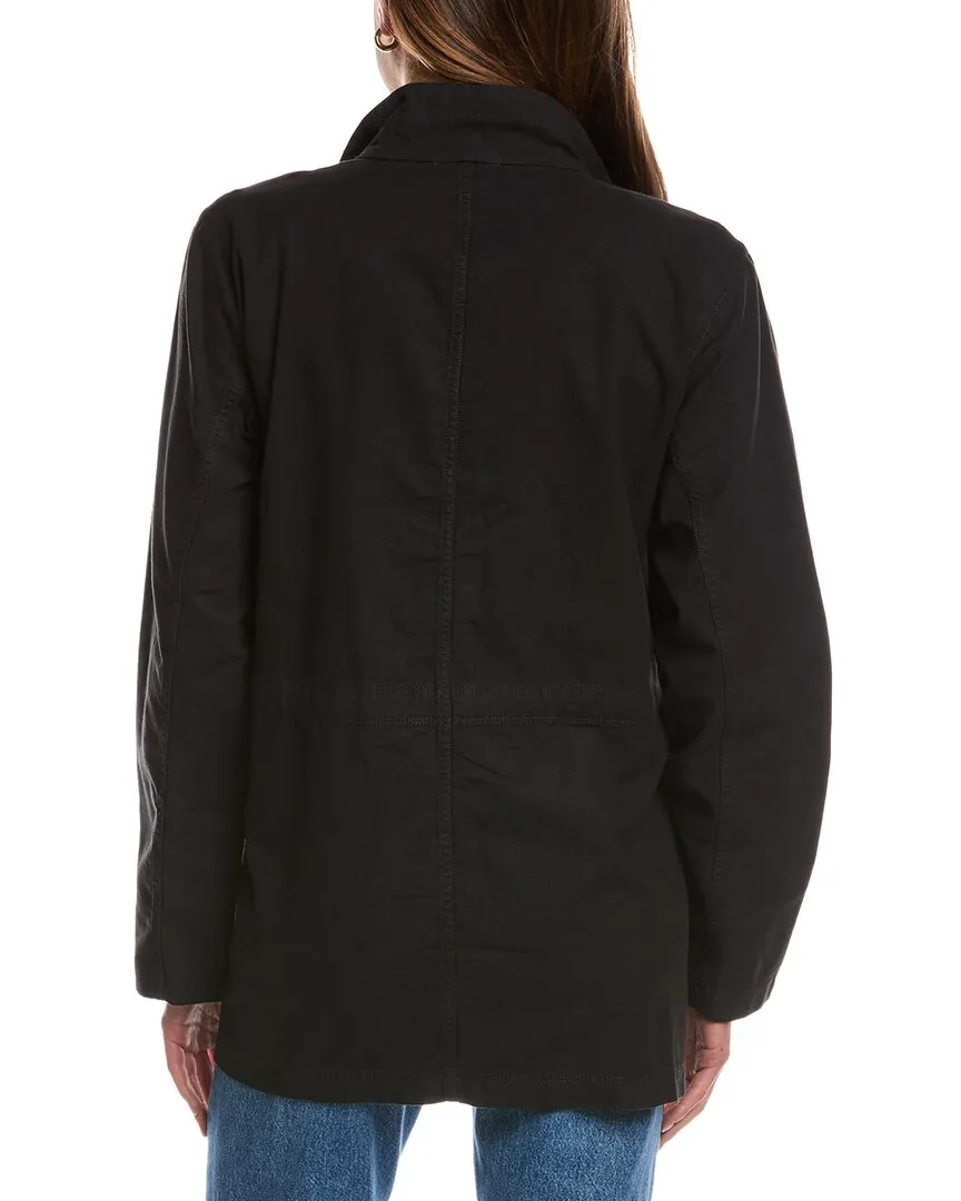 EILEEN FISHER Stand Collar Long Jacket