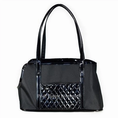 Ella Tote Dog Carrier-Black-Black