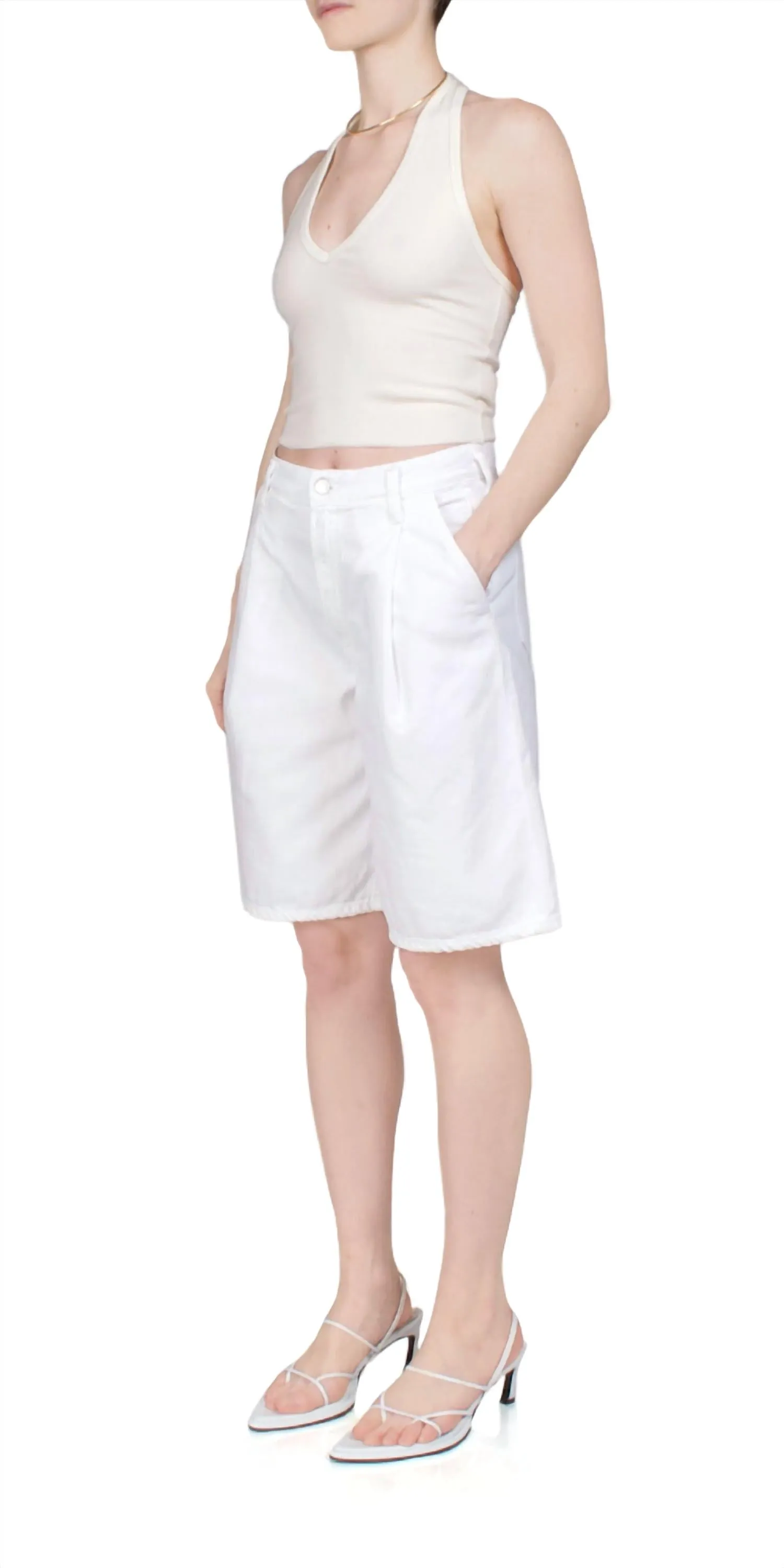 Ellis Trouser Short In Milkshake