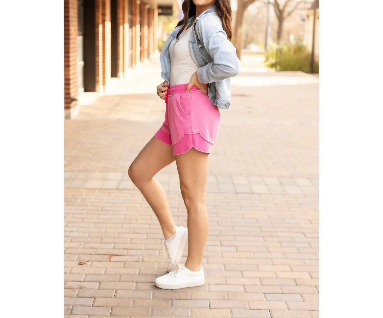 Emelia Terry Cloth Shorts In Pink