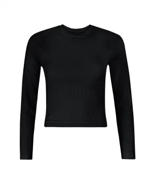 EQUILIBRIUM Wide Ribbed Top | Black