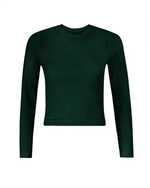EQUILIBRIUM Wide Ribbed Top | Dark Green