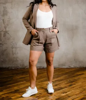 Esme Linen Short In Driftwood