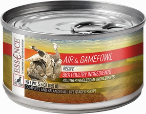 Essence Wet Cat Food Air & Game Fowl Recipe 5.5oz Can Single grain free wet cat food,senior cat wet food,cat pt