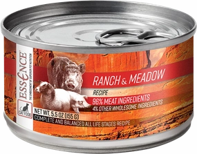 Essence Wet Cat Food Ranch & Meadow Recipe 5.5oz Can Single grain free wet cat food,senior cat wet food,cat pt