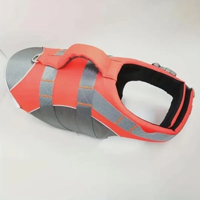 Everking Life Jacket for Dogs - Medium - Orange dog harness and leash,reflective dog collar,pet walking gear