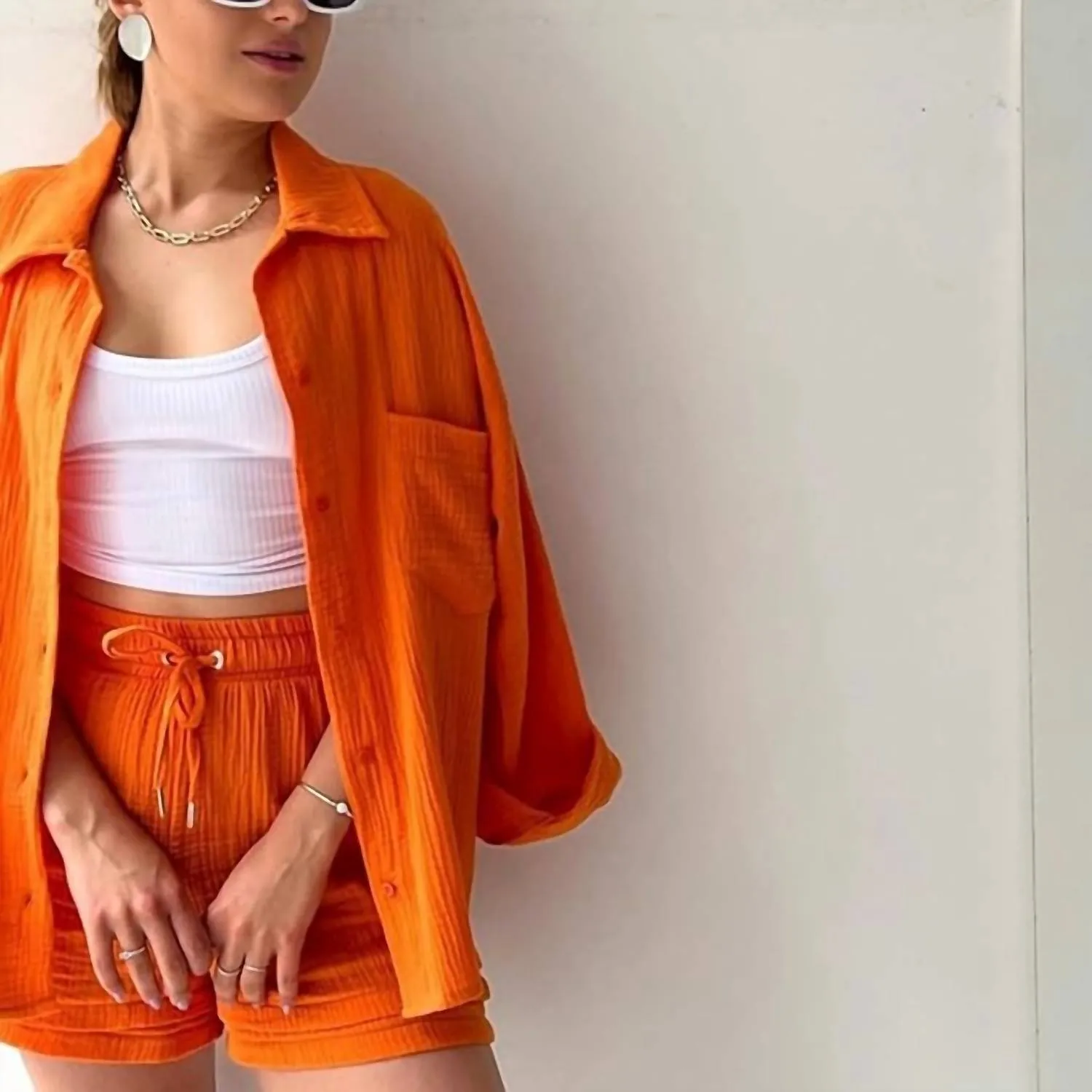 Everyday Gauze Set In Orange