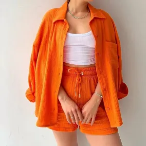 Everyday Gauze Set In Orange