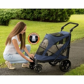Excursion NO-ZIP Pet Stroller - Midnight Blue dog travel crate,airline approved dog carrier,dog transport bag