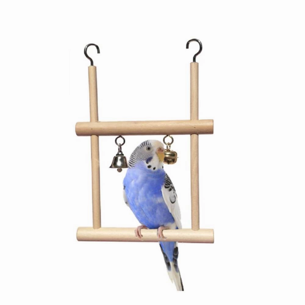 Familiar Solid Wood Hanging Bird Stand - Two Tier L12.5cm x H20cm bird nesting box,bird cage accessories,bird habitat