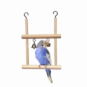 Familiar Solid Wood Hanging Bird Stand - Two Tier L12.5cm x H20cm bird nesting box,bird cage accessories,bird habitat