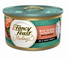 Fancy Feast Medleys Wild Salmon Florentine With Spinach in a Light Broth cat toys and food,complete cat care,all in one cat kit