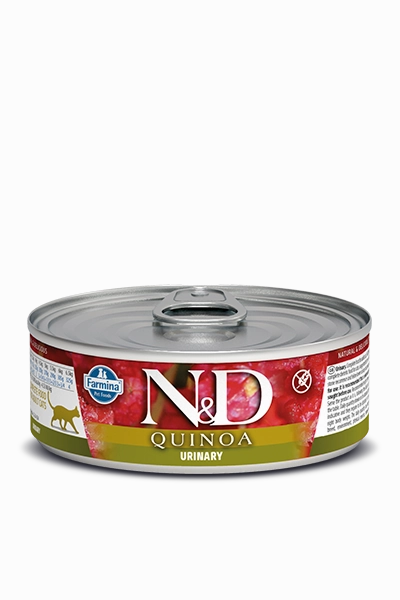 Farmina Quinoa Wet Cat Food N&D Urinary - Duck 2.5oz Can Single grain free wet cat food,senior cat wet food,cat pt