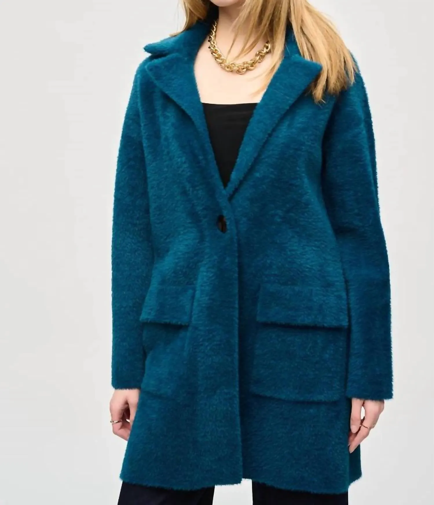 Feather Yarn Sweat Coat In Twilight