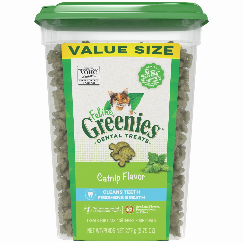 Feline Greenies Adult Dental Catnip Flavor Cat Treats cat supplies,cat essentials,cat accessories