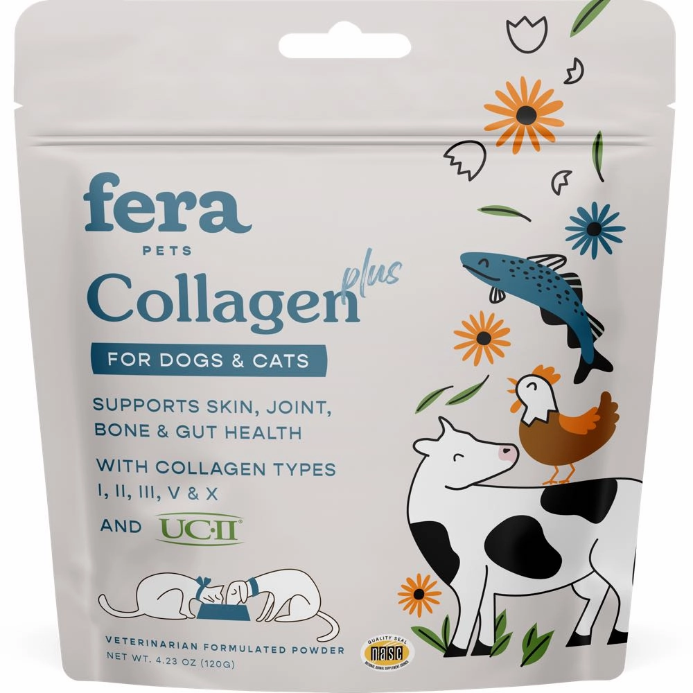 Fera Pets Collagen Plus Supplement Powder For Cats & Dogs 4.23oz digestive care dog food,urinary care cat food,sensitive stomach pet food