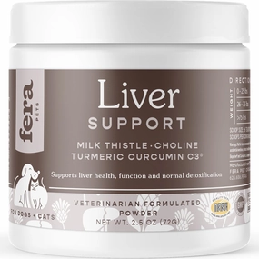 Fera Pets Liver Support Supplement Powder For Cats & Dogs 2.5oz digestive care dog food,urinary care cat food,sensitive stomach pet food