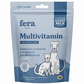 Fera Pets Multivitamin Goat Milk Supplement Powder For Cats & Dogs 6.34oz digestive care dog food,urinary care cat food,sensitive stomach pet food