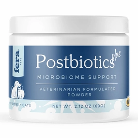 Fera Pets Organic Postbiotics Plus Supplement Powder For Cats & Dogs 2.12oz small pet habitat,pet cage accessories,small animal home