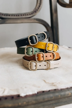 Fir Leather Dog Collar dog collar,leather dog collar,adjustable dog collar