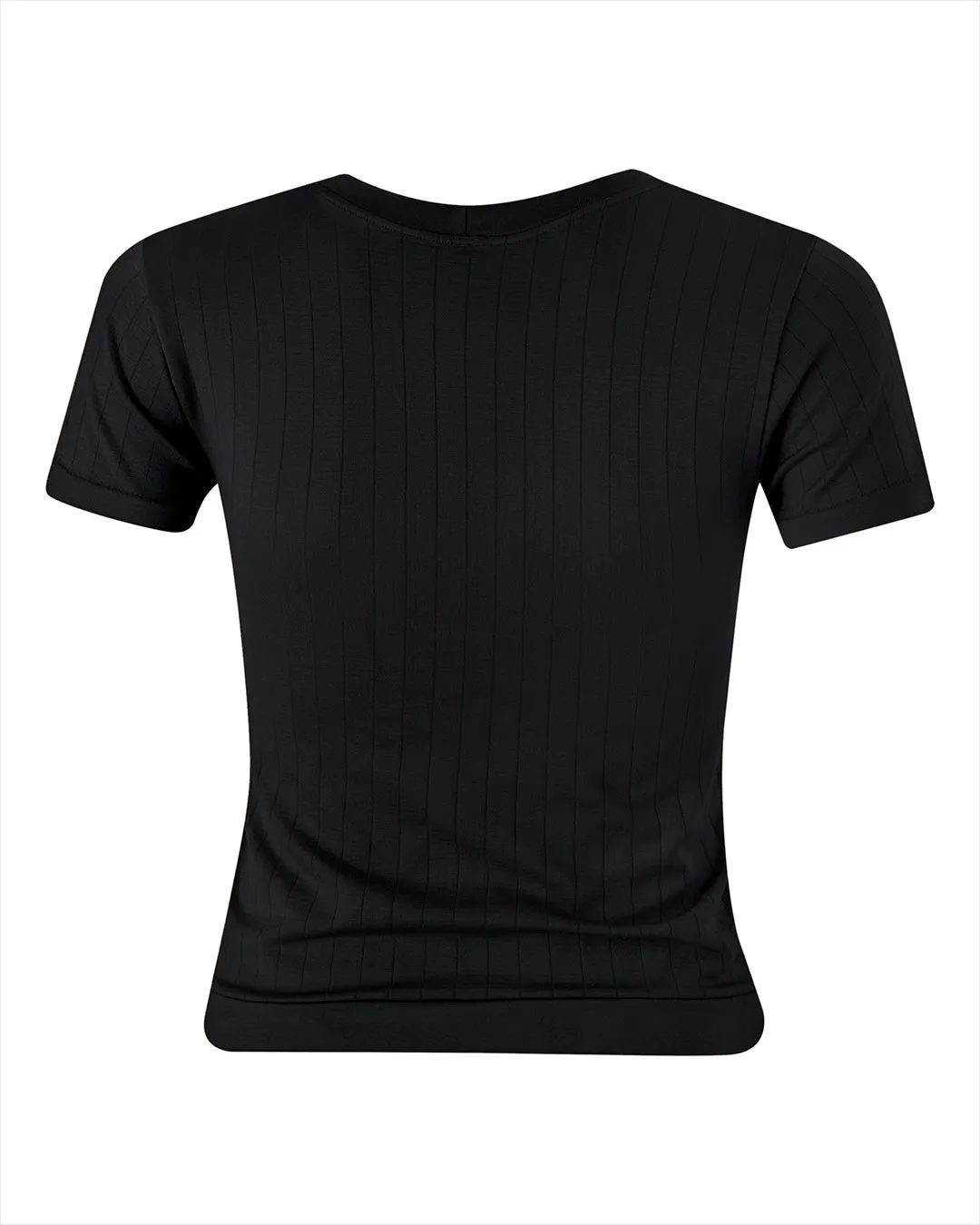 FLAT RIBBED SAPIENT T-Shirt | Black