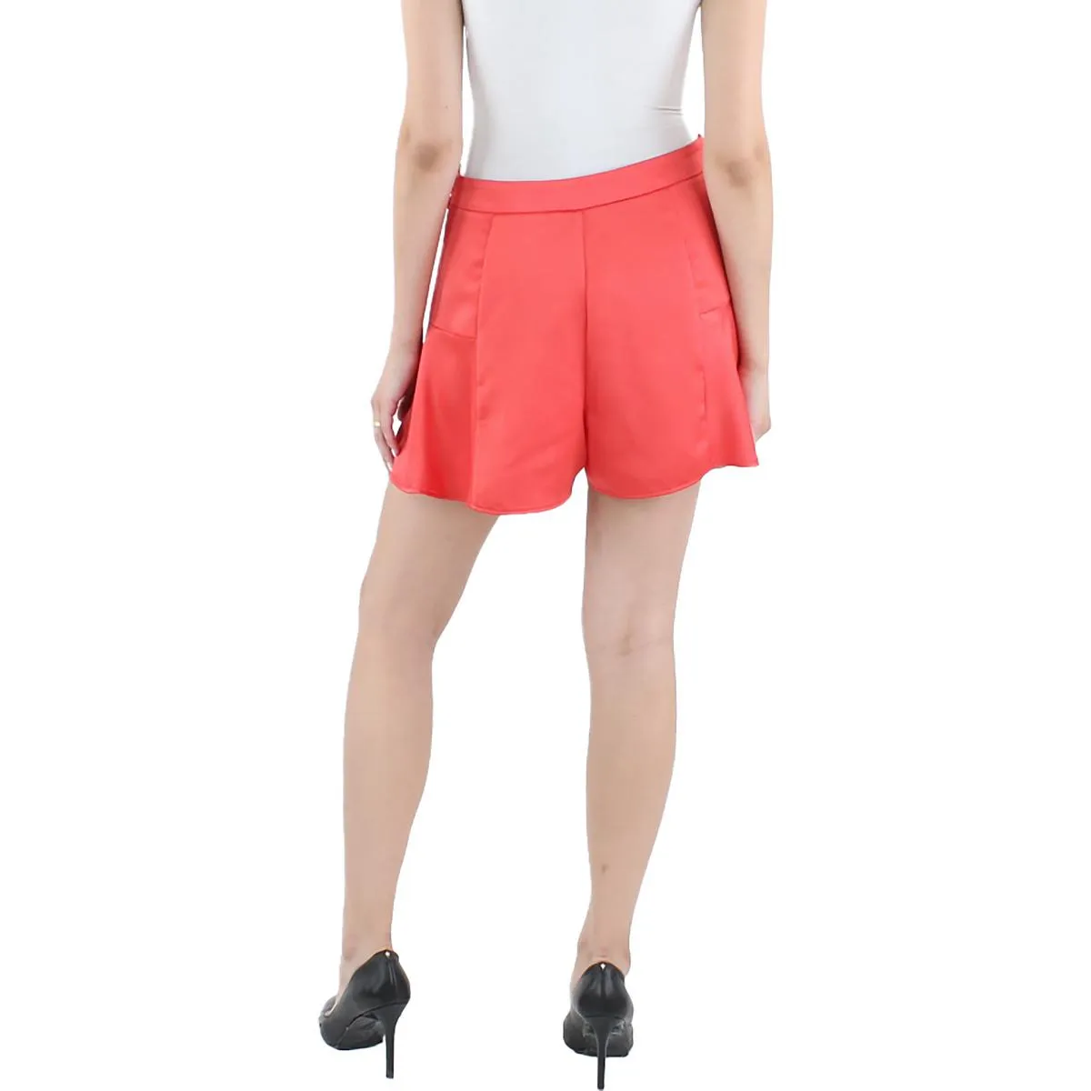 Flirty Womens Silk Mini Flat Front