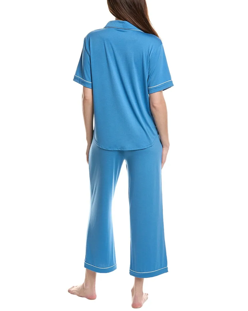 Flora by Flora Nikrooz 2pc Knit Notch Collar Capri Pajama Set