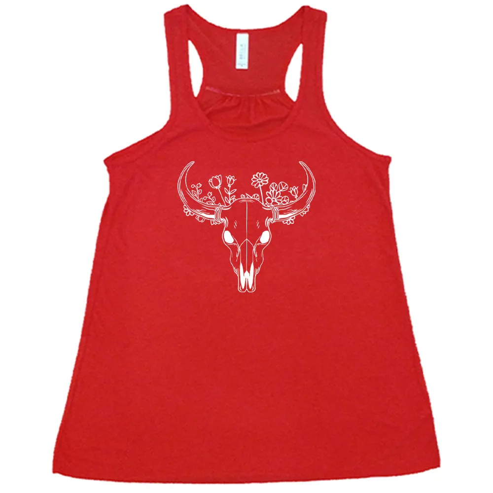 Floral Cow Skull Shirt
