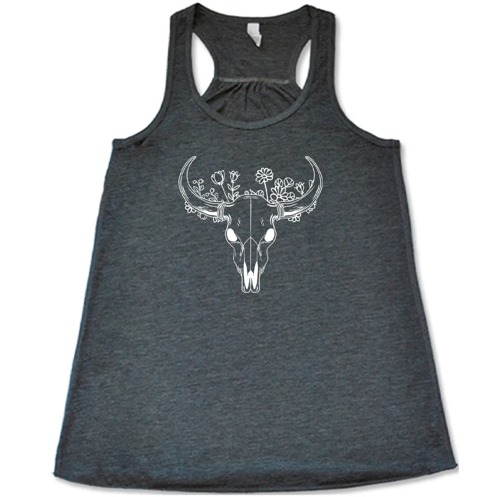 Floral Cow Skull Shirt