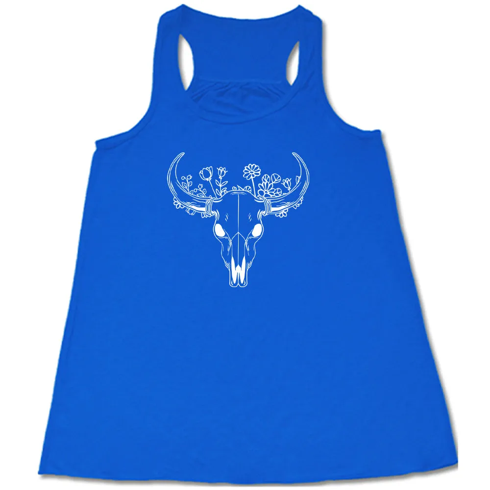 Floral Cow Skull Shirt