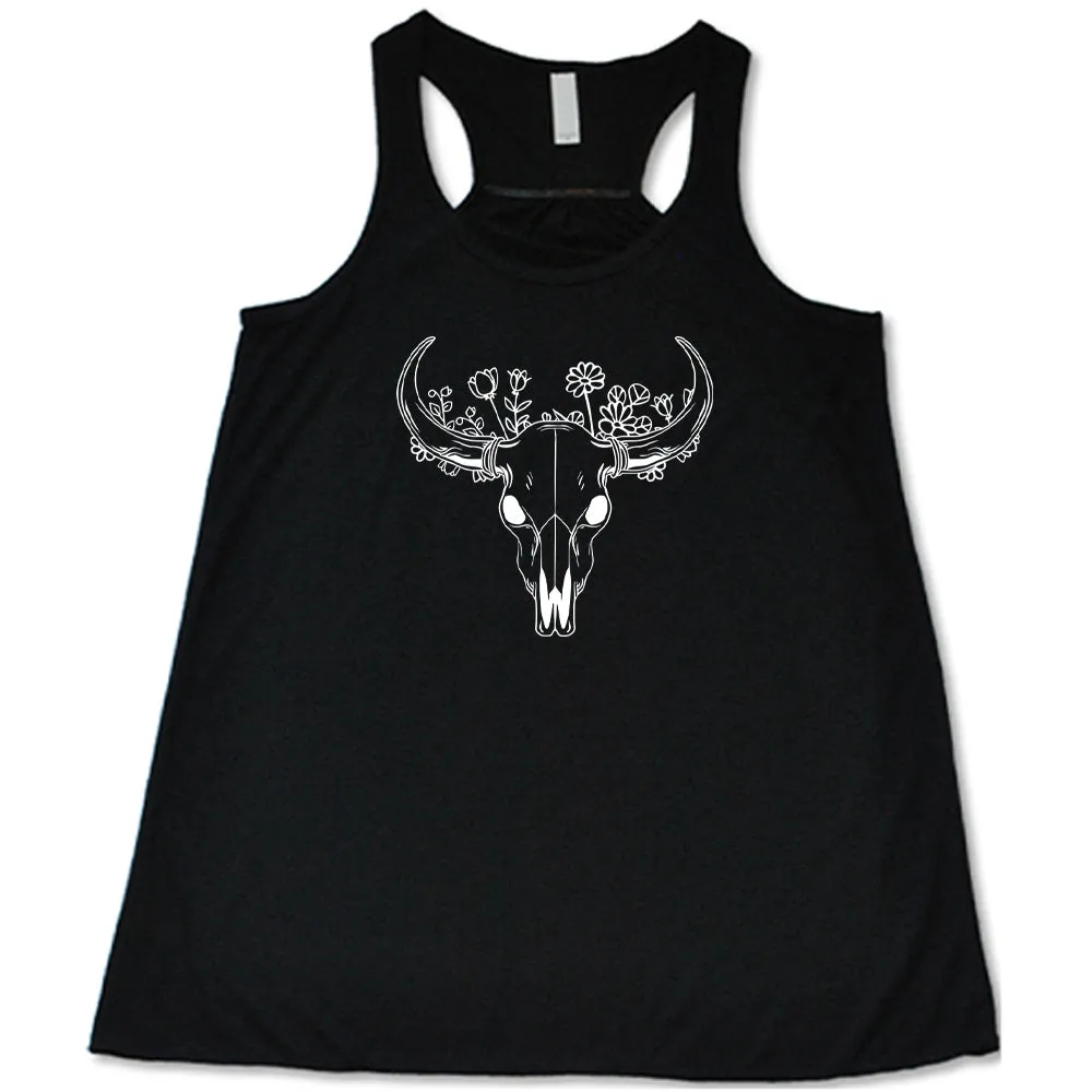 Floral Cow Skull Shirt