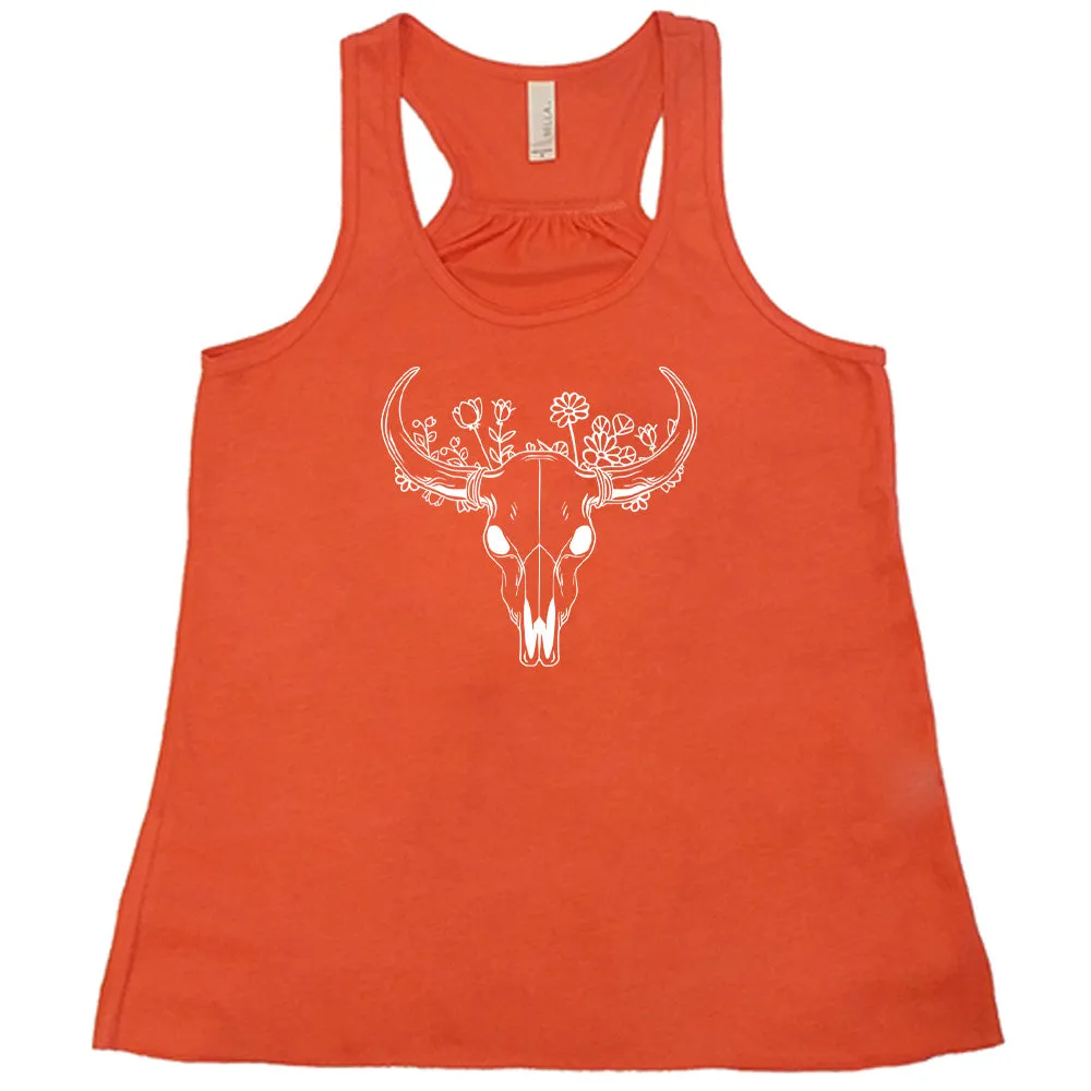Floral Cow Skull Shirt