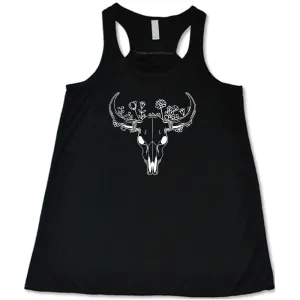 Floral Cow Skull Shirt