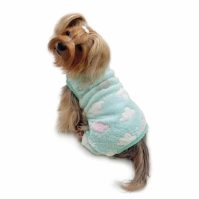 Fluffy Clouds Ultra Plush Front Sleeveless Dog Pajamas dog underwear,dog diaper,pet undergarments