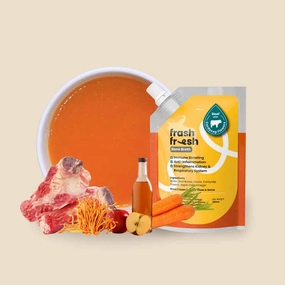 frashfresh Health Beef with Cordyceps Flowers Frozen Bone Broth For Dogs & Cats 260ml raw pet food,frozen meat dog,raw feeding dog