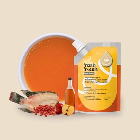frashfresh Health Fish with Goji Berries Frozen Bone Broth For Dogs & Cats 260ml raw pet food,frozen meat dog,raw feeding dog