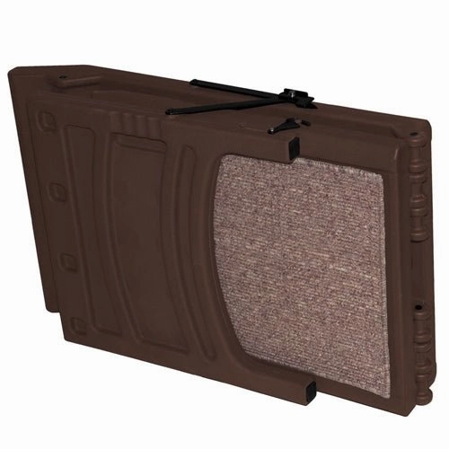 Free-standing Extra Wide Carpeted Pet Ramp in Chocolate