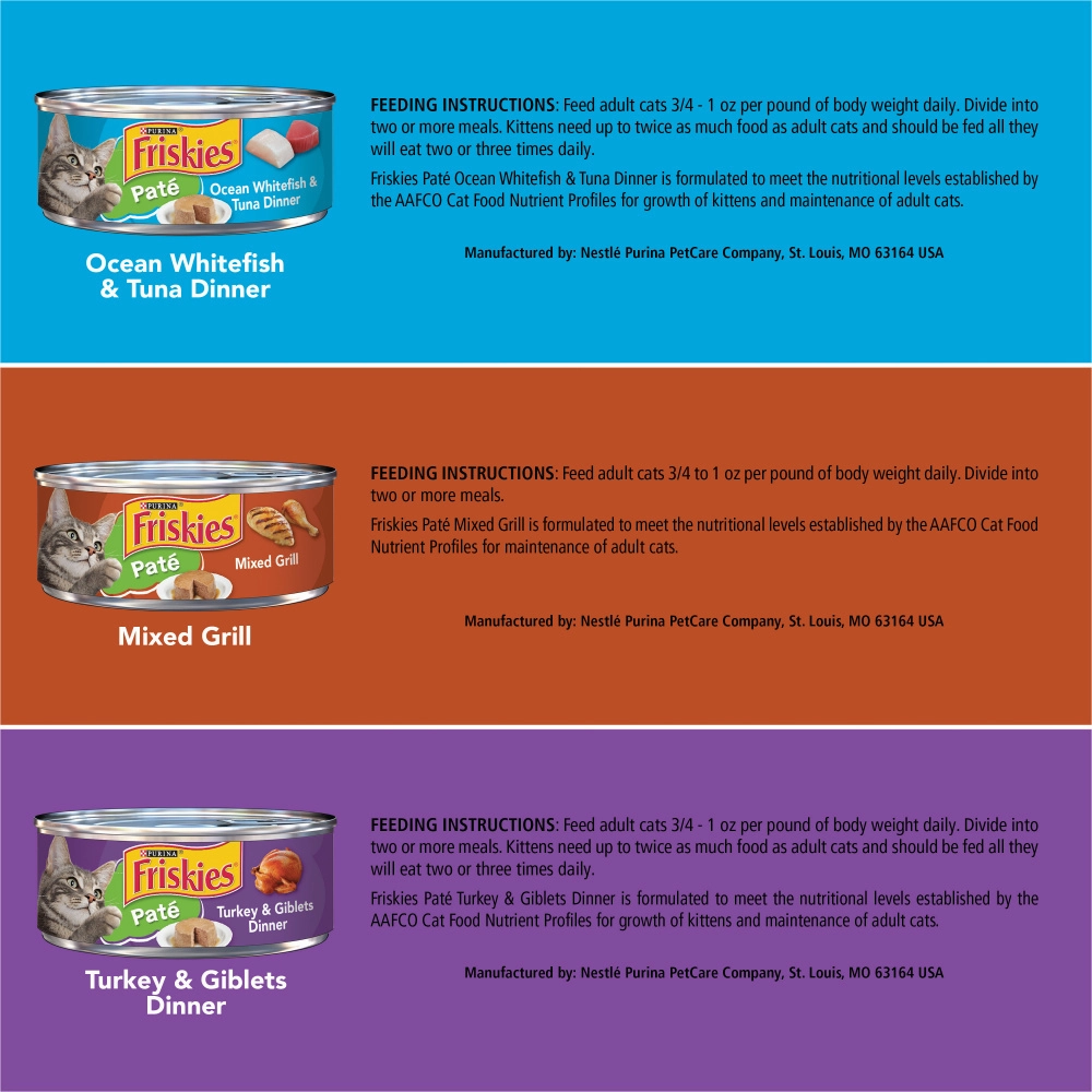 Friskies Classic Pate Variety Pack Canned Cat Food