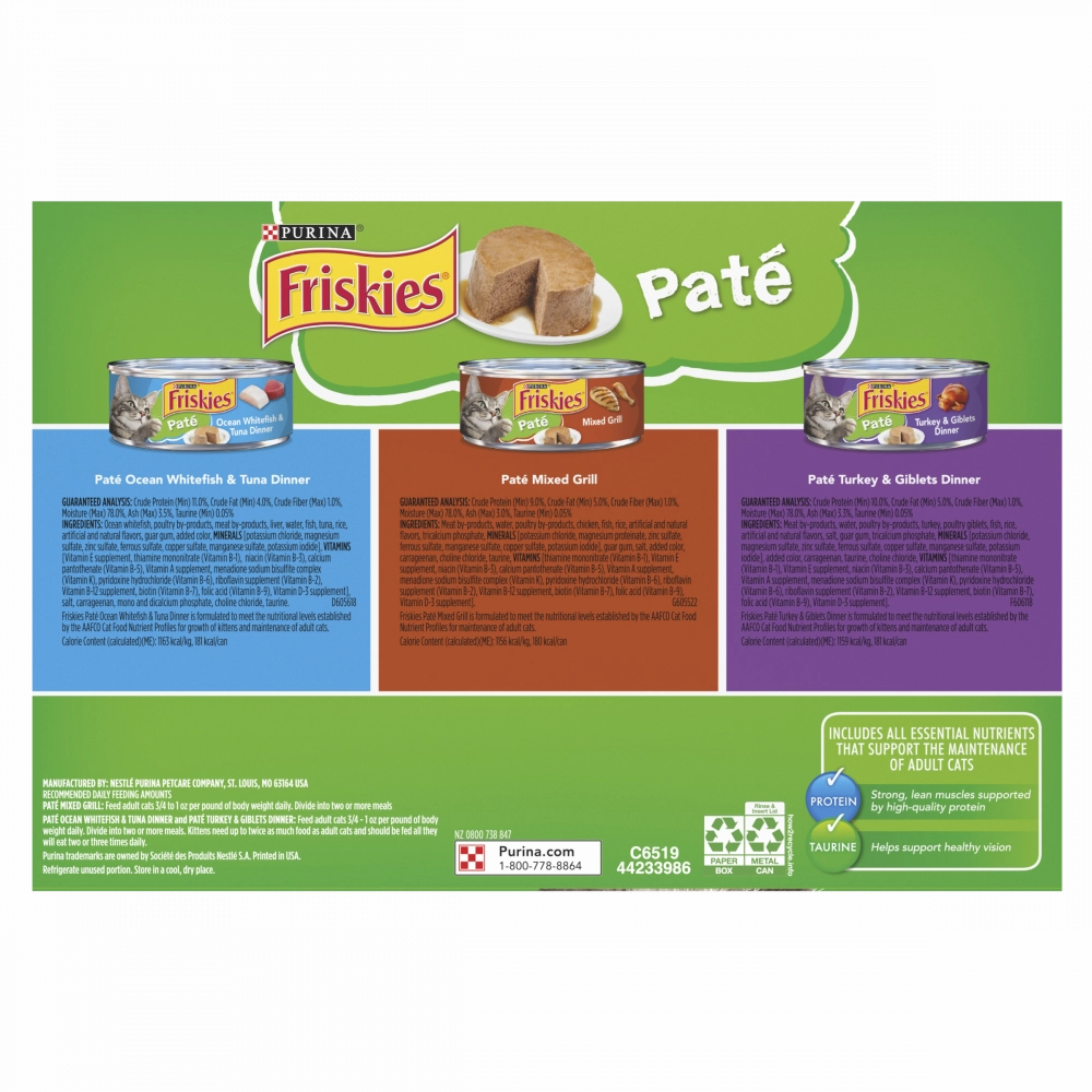 Friskies Classic Pate Variety Pack Canned Cat Food