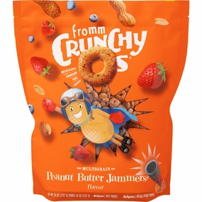 Fromm Dog Biscuits Crunchy O's Peanut Butter Jammers 26oz Bag dog biscuit treats,crunchy dog snacks,dog cookies